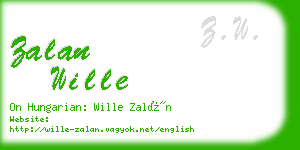 zalan wille business card